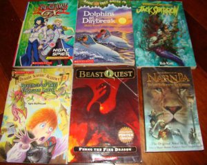 Scholastic 6 bks  Yu-Gi-Oh,  Dolphins  Daybreak, Narnia