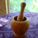 Vintage Wooden Mortar and Pestle
