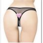 Sexy Woman Romantic Erotic Pearl Bottom G-string Thong Panty Lingerie 7614