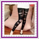 Sexy Woman Charming Fashion Black Stretch Lame Leggings Tights Pants 7825