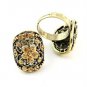 Elegant Unique Design Rhinestone Copper Ring 55603 SZ4.5