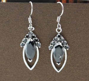 Poised 18K Gold-Plated Black Zircon Drip Earrings