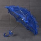 blue lace parasol umbrella elegant wedding party