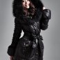 REAL FUR COLLAR WOMEN DELUXE HOODED WINTER LONG DOWN JACKET COAT 01