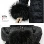 2011 REAL FUR COLLAR WOMEN DELUXE HOODED WINTER LONG DOWN JACKET COAT