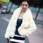 real fox collar+rabbit fur Coat P06