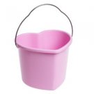 Pink or Red Heart Shaped Plastic Garden Water Bucket