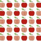 Vintage Red Apples Fruit Wrapping Paper Gift Wrap x 5