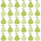 Vintage Green Pears Fruit Wrapping Paper Gift Wrap x 5