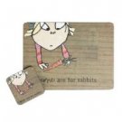 Charlie and Lola Carrot Table Placemat Coaster Set Gift