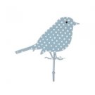 Blue OR Pink White Polka Dot Spotty Robin Bird Single Wall Coat Jewellery Hook