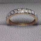 Solid 9ct Gold 2.4g Full Eternity Diamond Wedding Ring Gift Boxed Ladies Size L