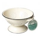 Vintage Enamel Cream Fruits Salad Strainer Colander New