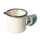 Vintage Enamel Cream Measuring Jug Kitchen Accessory