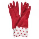 Retro Red Spotty Rubber Washing Up Gloves One Size Gift