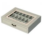 Antique Grey/Green Parisienne Jewellery Curio Cabinet