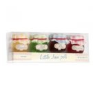 Set of 4 Mini Breakfast Jam Jar Pots Fridge Magnets New