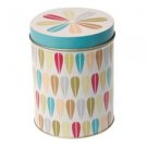 Vintage Leaf Petals Metal Round Kitchen Storage Tin Lid