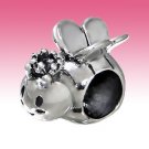 Sterling Silver 3D Bumblebee Honey Flying Queen Bee Insect Bead Charm Gift Boxed