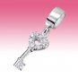 Sterling Silver 3D PRINCESS Love Heart Crystals Bracelet Bead Charm Gift Box New