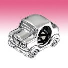 Sterling Silver 3D Car Vehicle Hearts Snake Chain Bracelet Bead Charm Gift Boxed