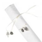 4 Leaves/Roses Silver Napkin Holders Charms Decoration