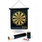 Childrens Black Folding Roll Up Magnetic Double Sided Dart Board Christmas Gift