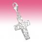 Sterling Silver 3D Holy Bible Christian Cross Opening Book ClipOn Charm Gift Box