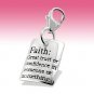 Sterling Silver 3D Holy Bible Christian Cross Opening Book ClipOn Charm Gift Box