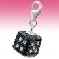 Sterling Silver Gold Plated CZ Newborn Baby Pram Clip-On Charm Christening Gift