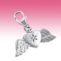 Sterling Silver Set of 3 Shopping Handbag Shoes Dress Clip-On Charm Gift Boxed