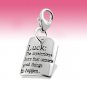 925 Sterling Silver I Love You Letter Envelope Hearts Clip-On Charm Gift Boxed