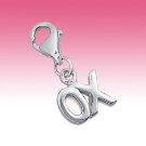 Sterling Silver Funky Love Hugs & Kisses XO Teen Cool Clip-On Charm Gift Boxed