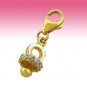 Sterling Silver Funky Love Hugs & Kisses XO Teen Cool Clip-On Charm Gift Boxed