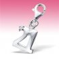 Sterling Silver Union Jack British Flag Heart Shape Clip-On Charm Gift Boxed New