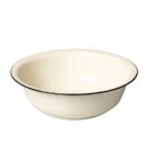 Vintage Enamel Cream Fruits Salad Wash Bowl Decoration