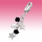 Sterling Silver Good Luck Shamrock 4 Four Leaf Clover Lucky Clip-On Charm Gift