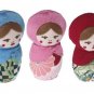 Babushka Russian Doll Soft Pin Cushion Head Pin Pot New
