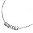 Sterling Silver Lucky Good Luck 7 Seven Heavy Rings Necklace Christmas Gift Box