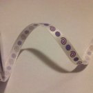 Lavender Spot Purple Spiral 6mm x 4m Craft Ribbon Reel