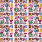 Happy Birthday Fonts Wrap Wrapping Paper Gift Wrap x5