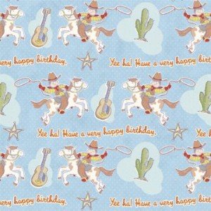 cowboy wrapping paper