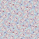 Blue Scandinavian Paisley Wrapping Paper Gift Wrap x 5