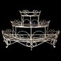 Shabby Chic Old Cream Plant Pot Holder Garden Shelf New