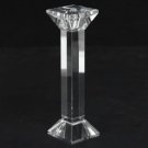 Modern Cut Glass Square Tall Dinner Candle Holder Stick