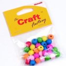 Craft Factory 10mm Colourful Mix Wooden Beads 15grams