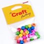 Craft Factory 10mm Colourful Mix Wooden Beads 15grams