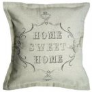 Vintage Shabby Chic Rustic Farmhouse Home Sweet Home Cotton 16" Cushion Cover
