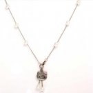 GENUINE Hello Kitty Pearl Necklace Australian Crystal Hanging Charm Gift Boxed