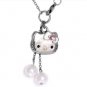 GENUINE Hello Kitty Pearl Necklace Australian Crystal Hanging Charm Gift Boxed